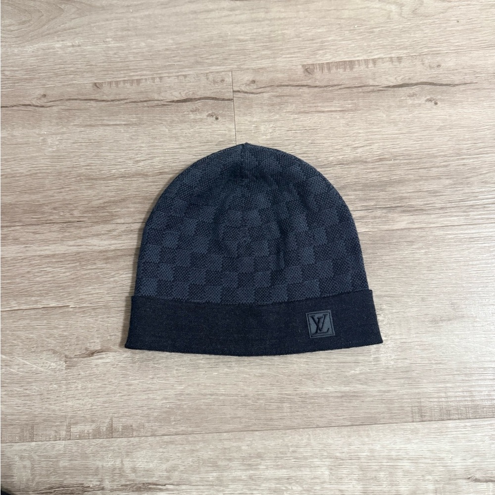 Louis Vuitton Dark Checkered Beanie - Picture 1 of 4
